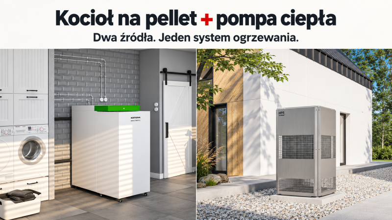 Kocioł na pellet i pompa ciepła -  jak działa ogrzewanie hybrydowe?