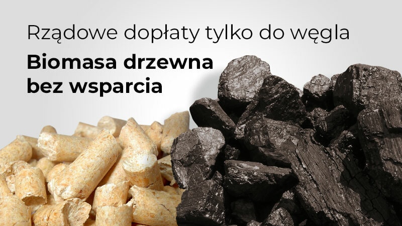 Rządowe dopłaty tylko do węgla. Biomasa drzewna nadal bez wsparcia!