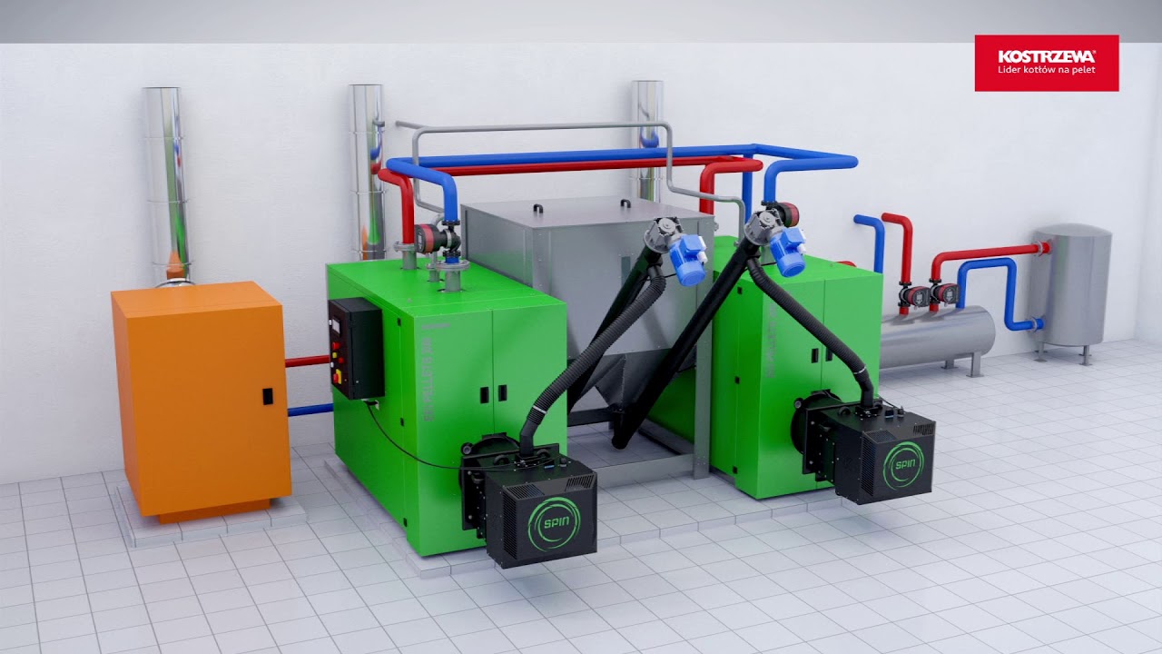 KOSTRZEWA EEI Pellets 50 - 285 kW - kotłownia