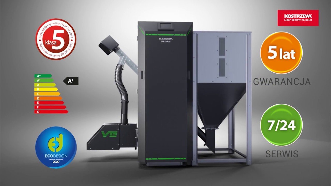 Kocioł EEI Pellets 8 - 32 kW z palinikiem Platinum Bio VG