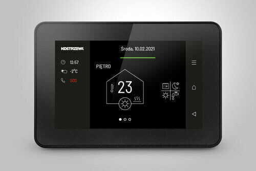 AUTOMATYKA  Z KOLOROWYM DOTYKOWYM PANELEM OPERATORSKIM 2 W 1 (PANEL KOTŁA = PANEL POKOJOWY)